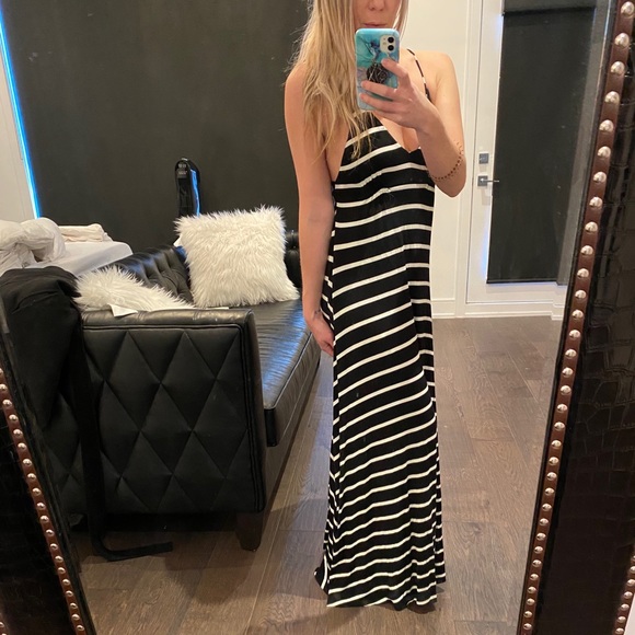 Olivaceous stripped maxi dress - Picture 2 of 5
